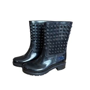 DÄV Studded Black Waterproof Rain Boots |
Goth Punk Lug Sole Size 9